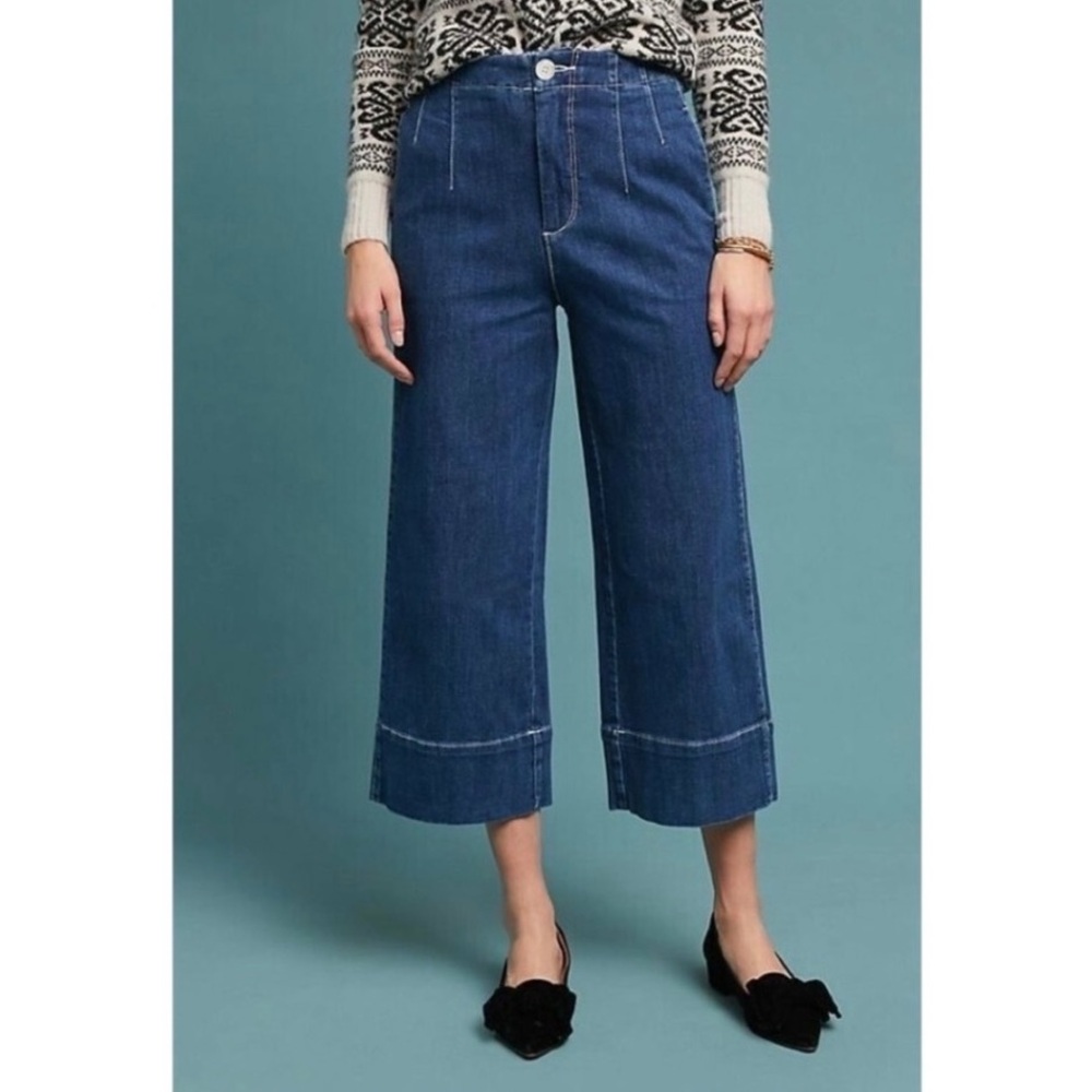 Anthropologie High Rise Wide Leg Crop